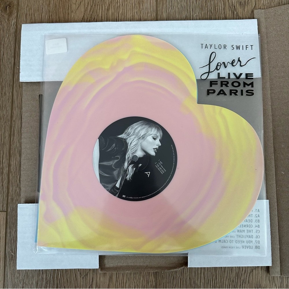 Taylor Swift Lover Live From Paris Heart Vinyl